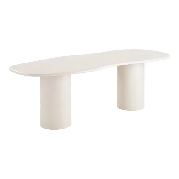 House Nordic - Maranola Spisebord, cement look, lysegr, 96x240x76 cm