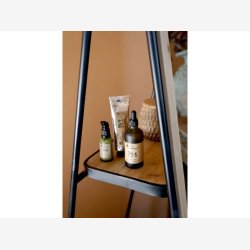 Chic Antique - Gulvspejl m. hylder bagp, H168/L55/B38cm.