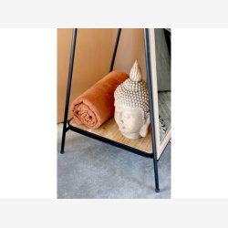 Chic Antique - Gulvspejl m. hylder bagp, H168/L55/B38cm.