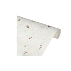 Speedtsberg - Gavepapir m. jule motiver 5m, Hvid