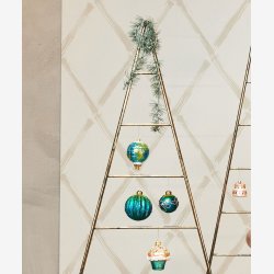 Speedtsberg - Julekugle m. Glimmer 8cm, Grn/Bl