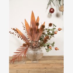 La Vida - Vase rund riflet H: 22 D: 24cm. klar