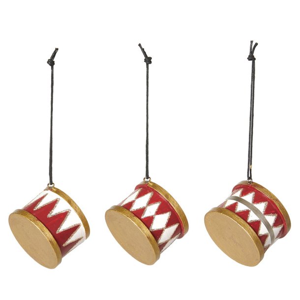 Speedtsberg - Tr tromme m. mnster 4x5cm, Rd, Hvid, Guld - Flere varianter 