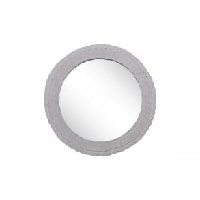 Chic Antique - Rundt hvidt spejl  24,5 cm