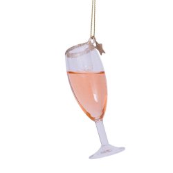 Vondels - Glaskugle Ros Prosecco-glas 8 cm