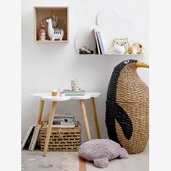 BloomingvilleMINI - Maggie hvid hylde som sky i metal L:60 H:40 D:15cm. 