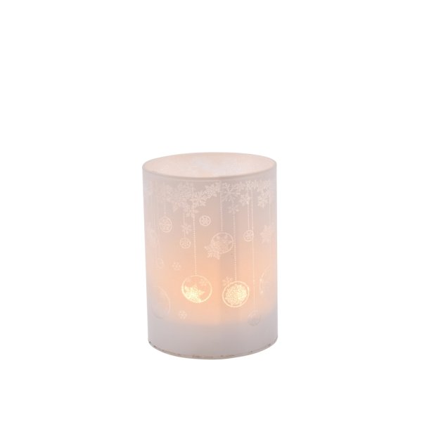 La Vida LED lys m/julemotiv hvid 12 cm.