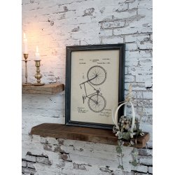 Chic Antique - Billede af cykel i sort ramme
