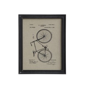 Chic Antique - Billede af cykel i sort ramme