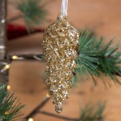 La Vida Grankogle til ophng guld 10 cm.