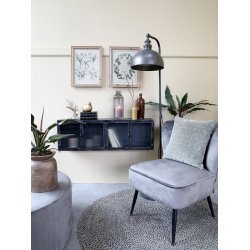 Chic Antique - Billede m/blomsterprint, natur ramme H 43 L 33 cm