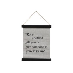 Chic Antique - Lrred til ophng m. tekst "your time" H 30 L 22cm.