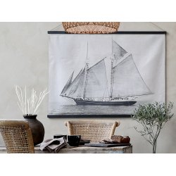 Chic Antique - Lrred til ophng m. sejlskib H 90 L 120cm.