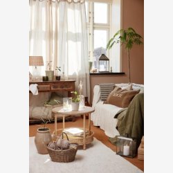 Ib Laursen - Gulvtppe Tuff off white m/lang luv B:120/L:180