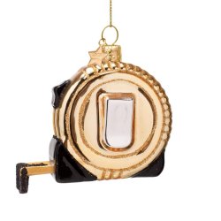 Vondels - Glaskugle Skinnende Guld Mlebnd 6,5 cm