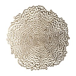 Speedtsberg - Dkkeserviet i plastik m. drbe mnster 38cm, Guld