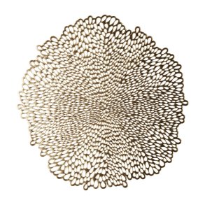 Speedtsberg - Dkkeserviet i plastik m. drbe mnster 38cm, Guld