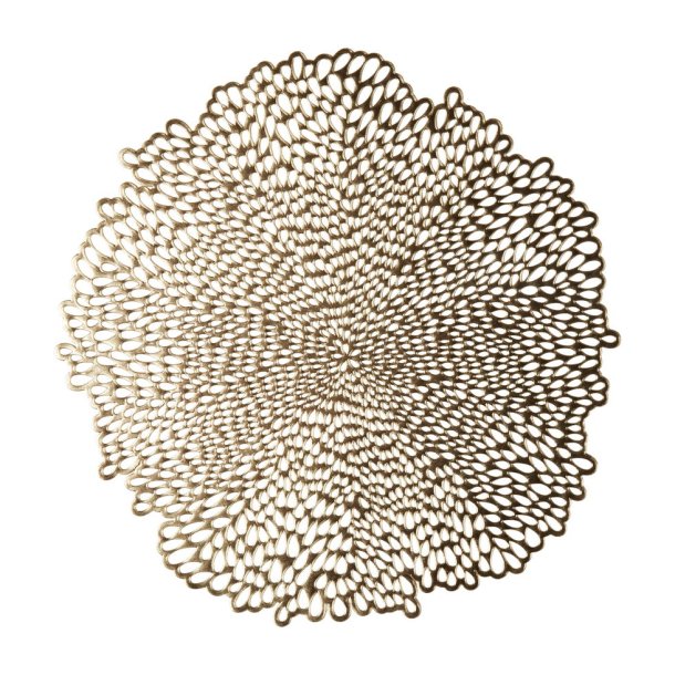 Speedtsberg - Dkkeserviet i plastik m. drbe mnster 38cm, Guld