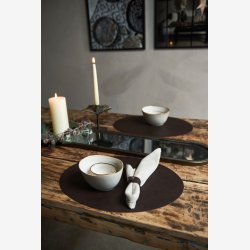 Speedtsberg - Dkkeserviet oval Brun L: 45 B: 33 cm. 