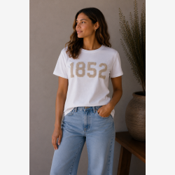 Marta Du Chateau - MdcAlvera T-Shirt "1852" Hvid/Beige 