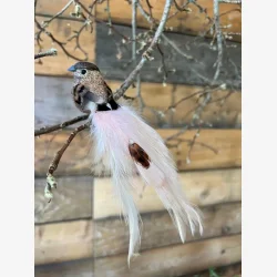 La Vida - Dekorations fugl m/ perle 17 cm.