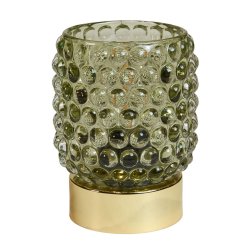 Speedtsberg - Glas LED Batteri lampe Grn H: 11 : 11 cm.