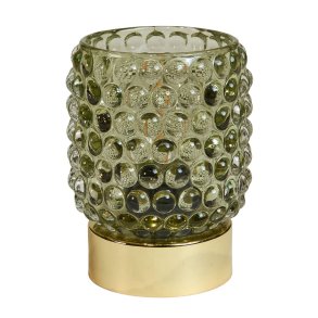 Speedtsberg - Glas LED Batteri lampe Grn H: 11 : 11 cm.