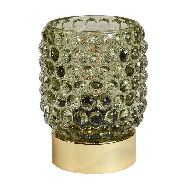 Speedtsberg - Glas LED Batteri lampe Grn H: 11 : 11 cm.