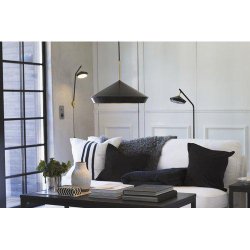 PR HOME - Geometri Vglampe, Hvid/Guld, 53cm.