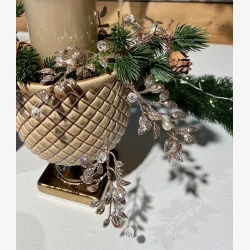 La Vida guld perleblad m/ 5 blade 38 cm.