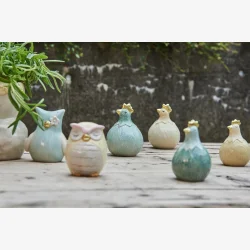 J-Line - Buttet dekorations H�ne i keramik 7x7x10cm, Gul