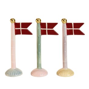 Speedtsberg - Keramik Flag dannebro 9x6x19cm t m/3stk.