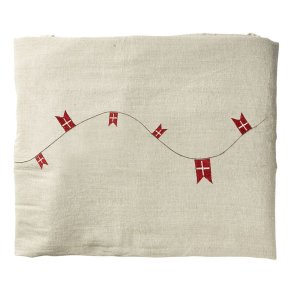 Speedtsberg - Dug m/Dannebros Flag - Fdselsdagsdug Hr L: 140 B: 240 cm.