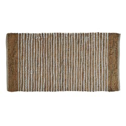 Speedtsberg - Gulvtppe 90% lder 10% bomuld - L: 70 B: 140 cm. Hvid/Natur