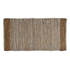 Speedtsberg - Gulvtppe 90% lder 10% bomuld - L: 70 B: 140 cm. Hvid/Natur