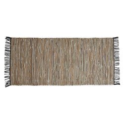 Speedtsberg - Gulvtppe 90% lder 10% bomuld - L: 70 B: 140 cm. Hvid/Sort