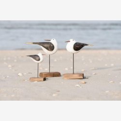 Ib Laursen - Mge i tr p tr fod 6,5x21x10cm, Hvid og Natur 