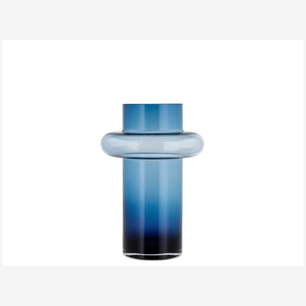 Lyngby Glas Tube Vase Dia 21 x 30 cm Dark Blue