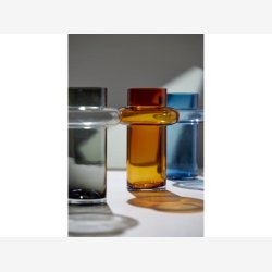 Lyngby Glas Tube Vase 40 cm Dark Blue