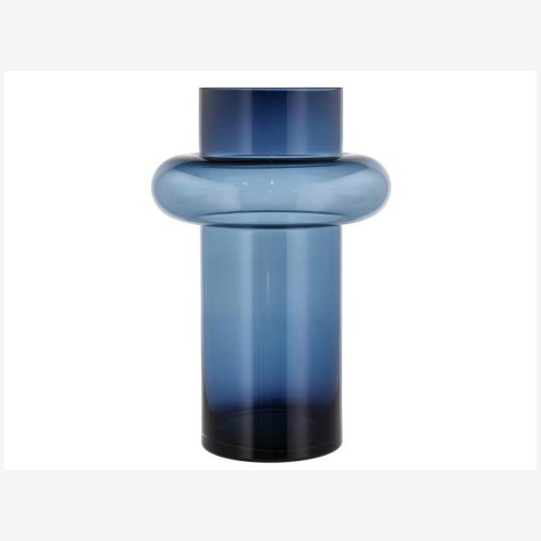 Lyngby Glas Tube Vase 40 cm Dark Blue