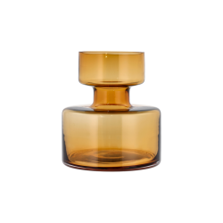 Lyngby Glas - Tubular vase 20cm. Amber