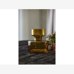 Lyngby Glas - Tubular vase 20cm. Amber