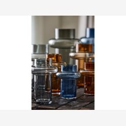 Lyngby Glas Tube Vase 20 cm Dark Blue