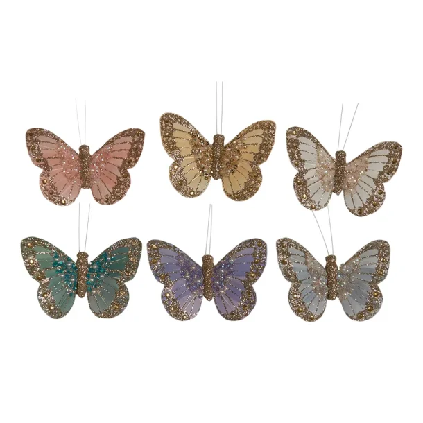 Speedtsberg - Glimmer sommerfugl m/klips, 13x11cm - Flere varianter