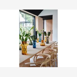 Lyngby Glas Tube Vase 25 cm Dark Blue