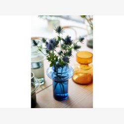 Lyngby Glas Tube Vase 25 cm Dark Blue