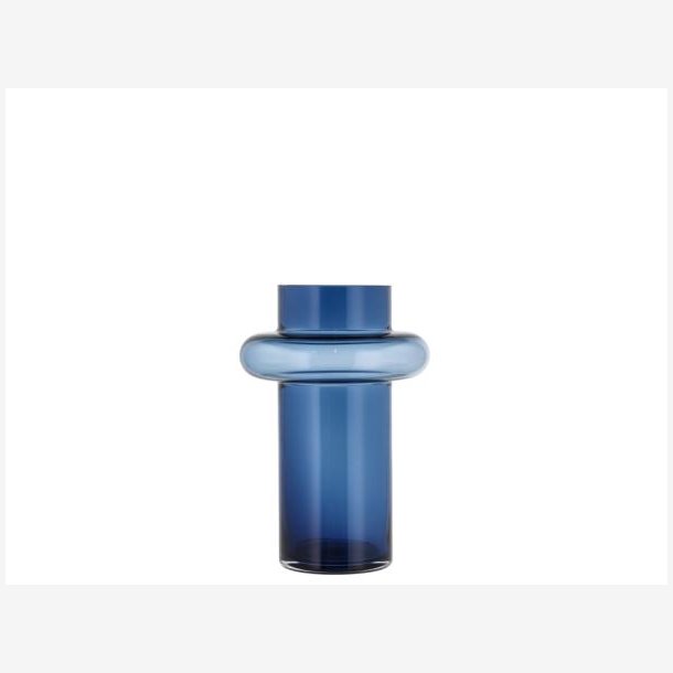 Lyngby Glas Tube Vase 25 cm Dark Blue