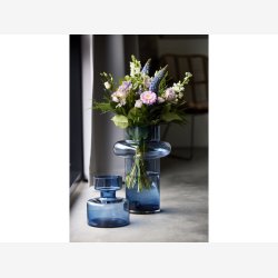 Lyngby Glas - Tubular vase 20cm. bl