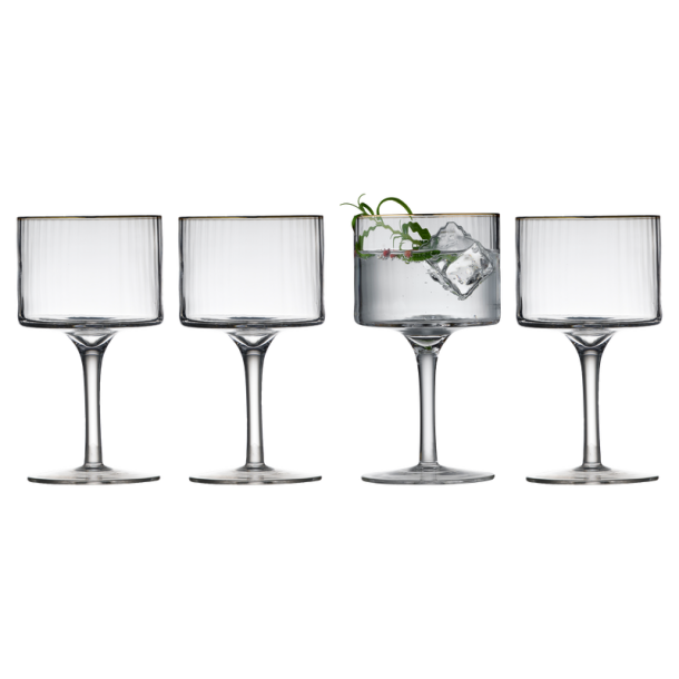 Lyngby Glas - Palermo Gold Gin & Tonic glas 32cl 4 pak - Lyngby My Cozy House