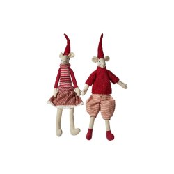 Speedtsberg - Nisse mus 'Noa &amp; Nelli' m. sk 35cm, 2 varianter 